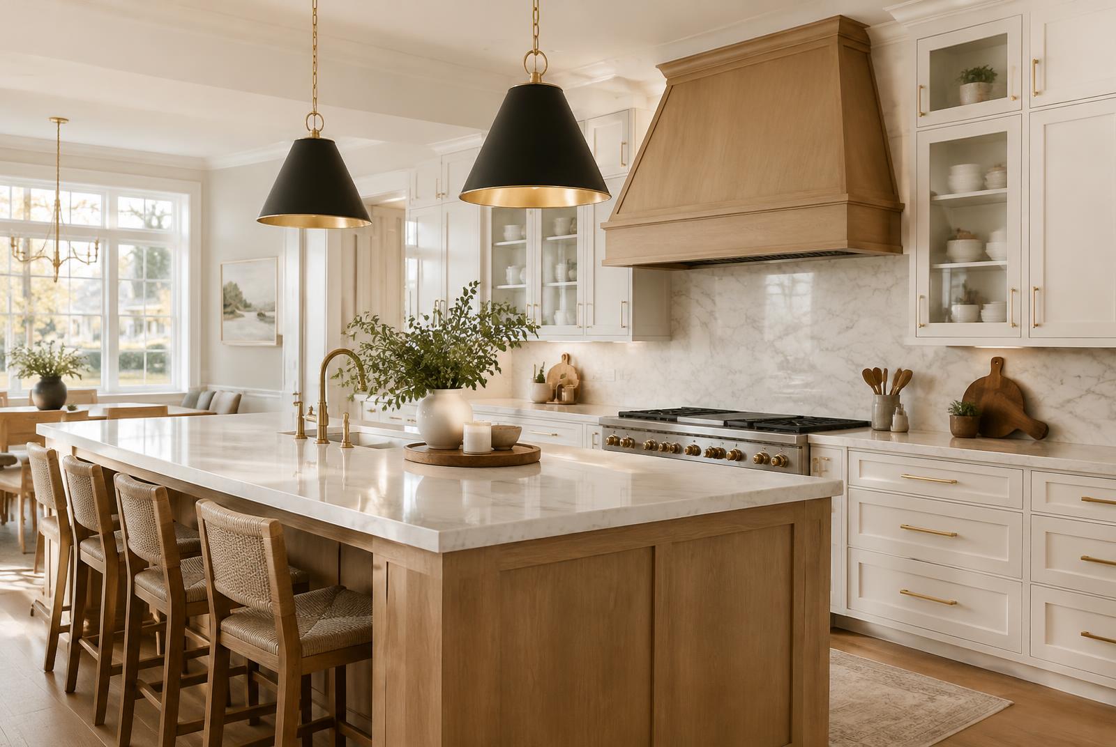 Remodeled white and oak kitchen in Johnson County